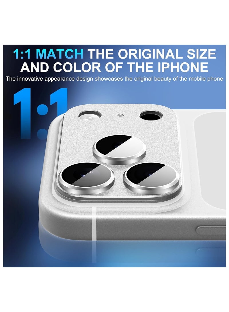 MOBM For iPhone 17 Pro Camera Protector Lens Cover silver Pack of 2 - Image 3